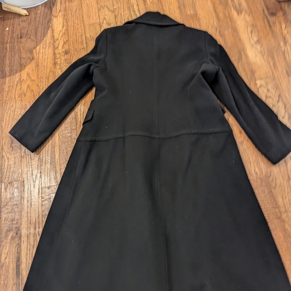 Wool & cashmere double breasted long black maxi coat by Planet London US16 Eu 44 - Picture 14 of 14